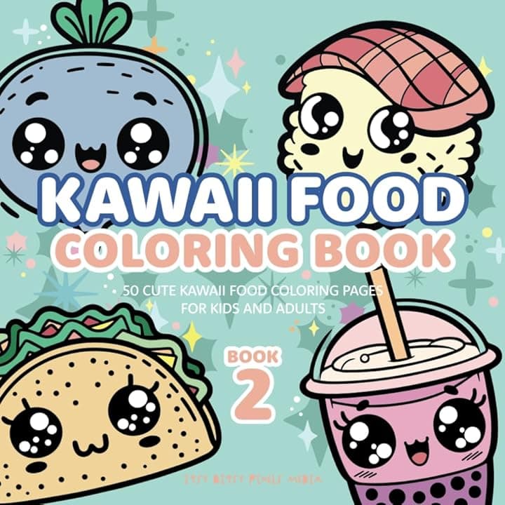 Kawaii Food Coloring Book cover