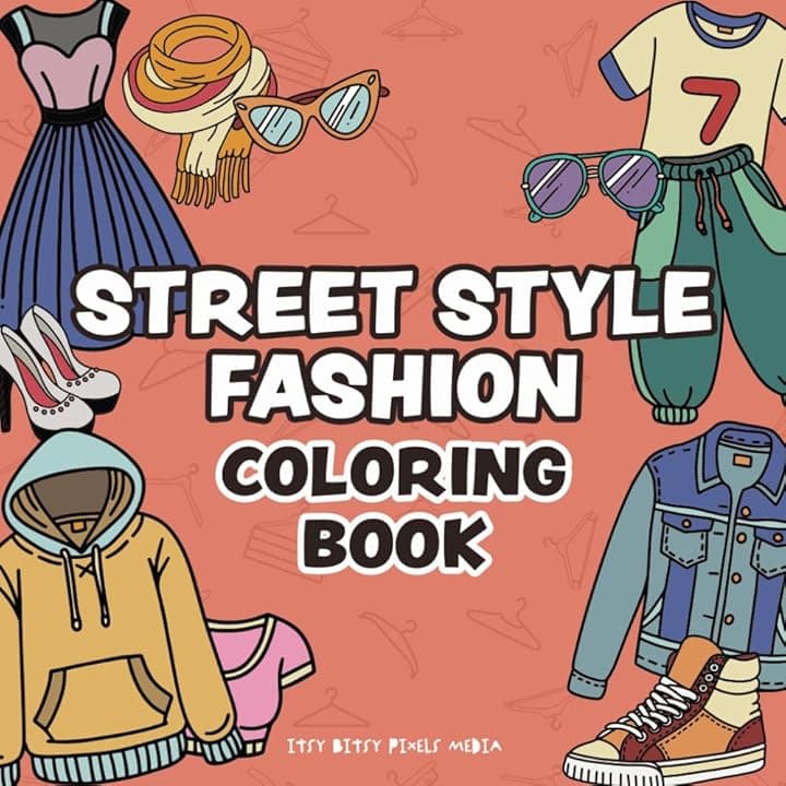 Street Fashion Coloring Book cover